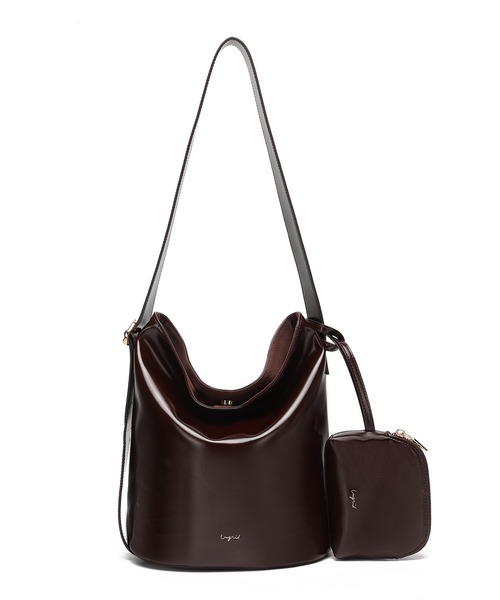 Ungrid（アングリッド）の「【Ungrid/アングリッド】　ポーチチャーム付　バックルベルトバケットバッグ／500mlペットボトル収納可能（ショルダーバッグ・レディース・ブラック/アイボリー/ブラウン・FREE）」の21枚目の写真