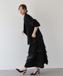 BLUEEAST | フリルキャミワンピース×ジャケットセット結婚式 成人式 二次会 同窓会 セレモニー パーティードレス オケージョンドレス お呼ばれ 20代 30代(ドレス)