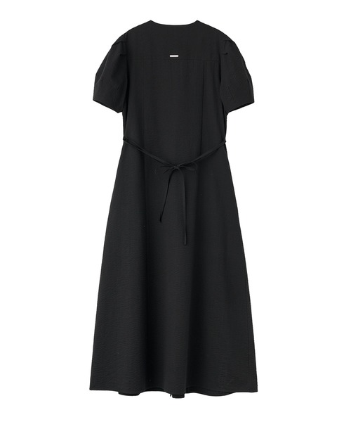 GENERAL IDEA(ジェネラルアイデア)の「GENERAL IDEA/ジェネラルアイディア v-neck puff long one-piece 半袖ロングワンピース(ワンピース・レディース・ブラック・S/L)」の2枚目の写真