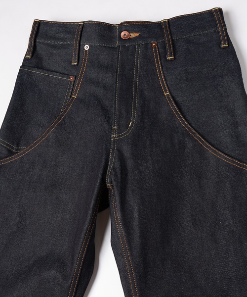 amok（アモク）の「CLASSIC DENIM PANTS（デニムパンツ・メンズ・インディゴブルー・L/M/S）」の6枚目の写真