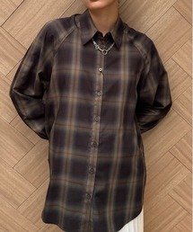 Ameri（アメリ）の「OMBRE CHECK VARIATION SHIRT（シャツ/ブラウス）」