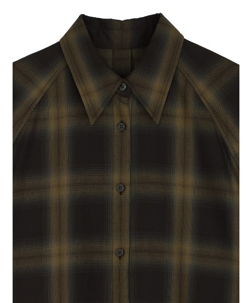 トップス AMERI OMBRE CHECK VARIATION SHIRT OMBRE CHECK VARIATION SHIRT