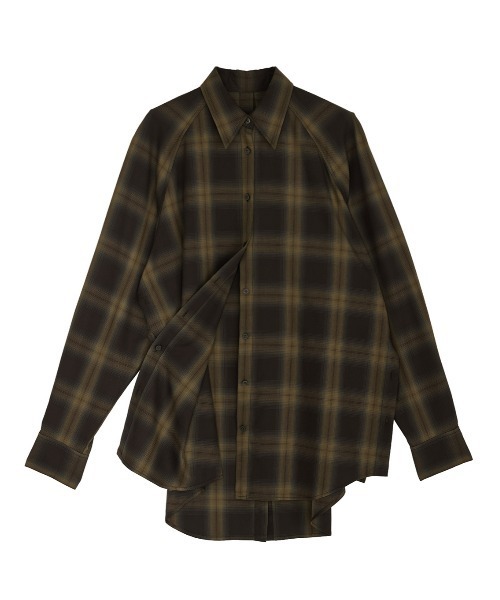 Ameri(アメリ)の「OMBRE CHECK VARIATION SHIRT(シャツ/ブラウス・レディース・グレー/ブラウン・FREE)」の22枚目の写真