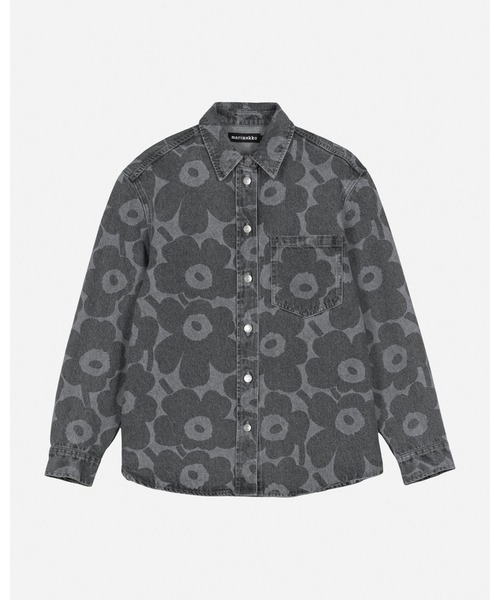 marimekko(マリメッコ)の「【Maridenim】 Vaihe Unikko / shirt(シャツ/ブラウス・レディース・ライトグレー・36/40/32/42/34)」の1枚目の写真