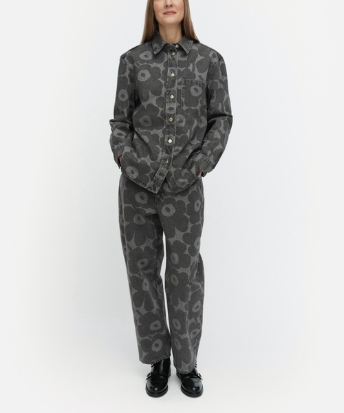 marimekko(マリメッコ)の「【Maridenim】 Vaihe Unikko / shirt(シャツ/ブラウス・レディース・ライトグレー・36/40/32/42/34)」の2枚目の写真
