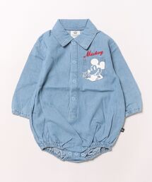 Disney（ディズニー）の「ディズニー デニムシャツ ぽってりロンパース 0769B（ロンパース・キッズ）」