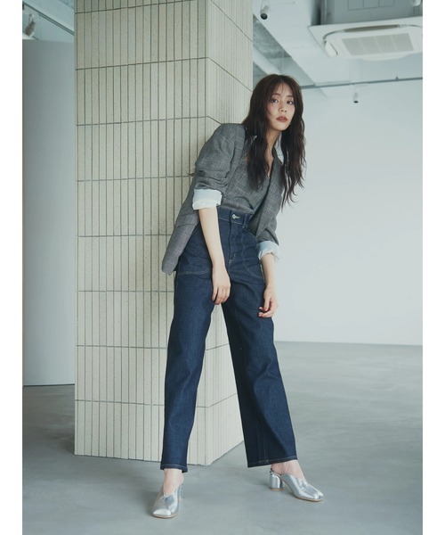 TONAL(トーナル)の「【SOMETHING】LISA LACE UP WIDE(デニムパンツ・レディース・ネイビー/インディゴブルー・MEDIUM/SMALL)」の3枚目の写真
