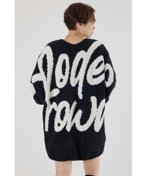 RODEO CROWNS WIDE BOWL（ロデオクラウンズワイドボウル）の「ロゴ2WAYモールニットワンピース（ワンピース・レディース・ブラック/アイボリー/カーキ/ライトピンク・FREE）」の7枚目の写真