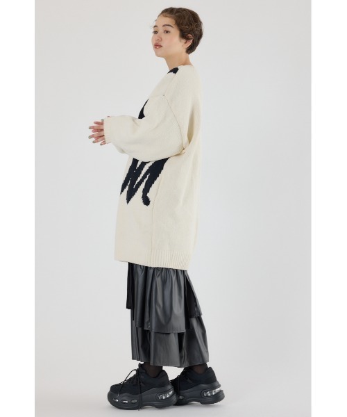 RODEO CROWNS WIDE BOWL（ロデオクラウンズワイドボウル）の「ロゴ2WAYモールニットワンピース（ワンピース・レディース・ブラック/アイボリー/カーキ/ライトピンク・FREE）」の16枚目の写真