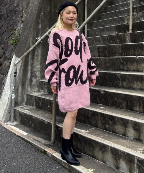 ロゴ2WAYモールニットワンピース（ワンピース）｜RODEO CROWNS WIDE