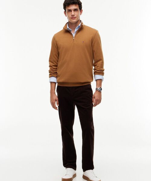 TOMMY HILFIGER(トミーヒルフィガー)の「ギフティングフレンチリブ1/4ジッププルオーバー(スウェット・メンズ・オートミール/ブラック/グリーン/レッド/ホワイト・MEDIUM/SMALL/X-LARGE/LARGE)」の8枚目の写真