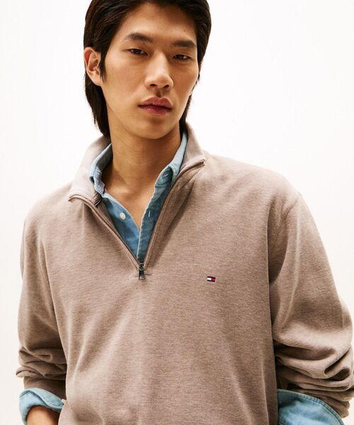 TOMMY HILFIGER(トミーヒルフィガー)の「ギフティングフレンチリブ1/4ジッププルオーバー(スウェット・メンズ・オートミール/ブラック/グリーン/レッド/ホワイト・MEDIUM/SMALL/X-LARGE/LARGE)」の19枚目の写真