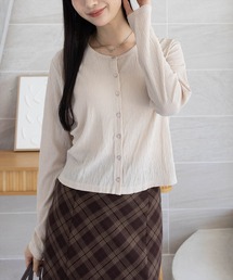 CLEAR BASIC | 楊柳カーディガン[オフィスカジュアル 着回し抜群 大人]≪AW新作≫(Tシャツ/カットソー)