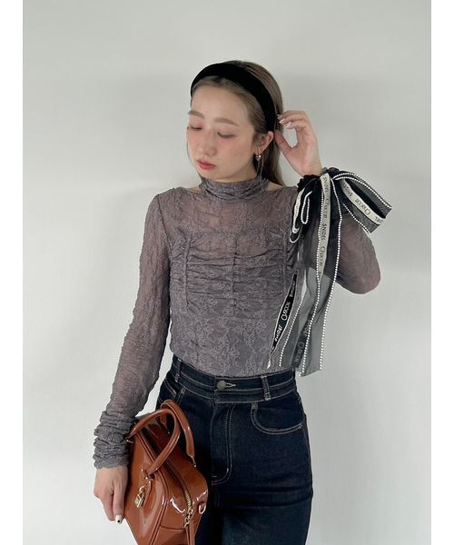 Chacott（チャコット）の「【Chacott】リボンシュシュ（その他ヘアアクセサリー・レディース・ブラック/アイボリー・F）」の11枚目の写真