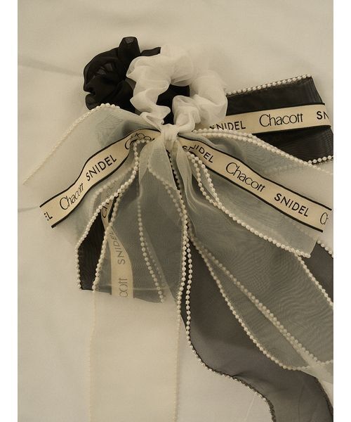 Chacott（チャコット）の「【Chacott】リボンシュシュ（その他ヘアアクセサリー・レディース・ブラック/アイボリー・F）」の13枚目の写真