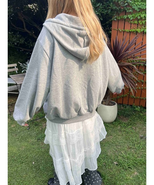 WC（ダブル シー）の「《大HIT中★新色追加》パッチワークロゴパーカー（パーカー・レディース・グレー/ブラウン/サックスブルー/ピンク・FREE）」の18枚目の写真