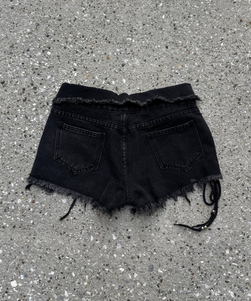 KsG（ケーエスジー）の「hem waist denim short pants（デニムパンツ・レディース・ブラック・LARGE/SMALL/MEDIUM）」の16枚目の写真