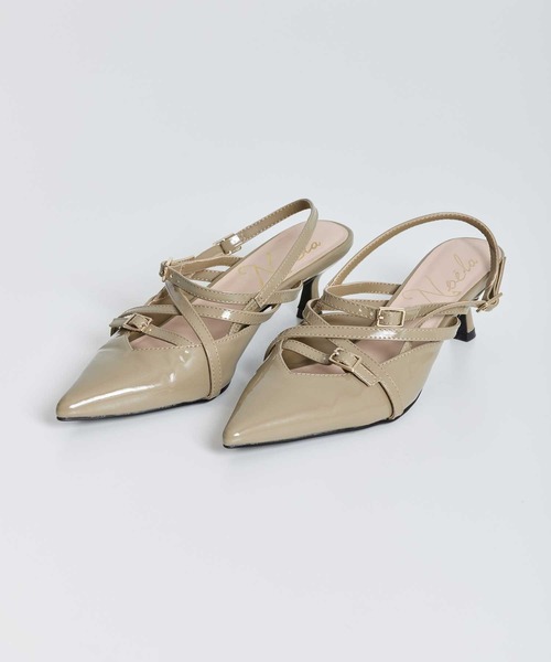 NOELA（ノエラ）の「ストラップバックスリングパンプス（パンプス・レディース・ブラック/ベージュ/レッド・S/M/L）」の2枚目の写真