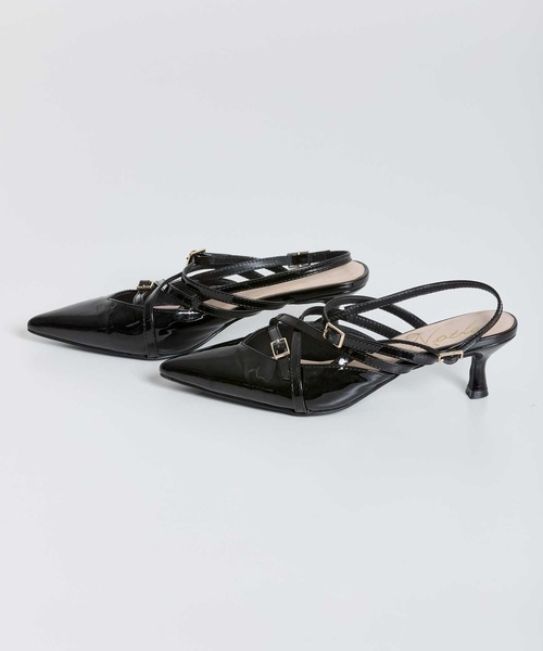 NOELA（ノエラ）の「ストラップバックスリングパンプス（パンプス・レディース・ブラック/ベージュ/レッド・S/M/L）」の4枚目の写真