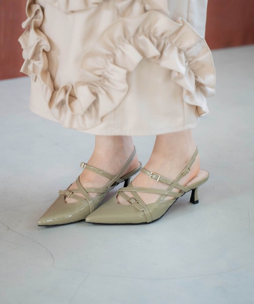 NOELA（ノエラ）の「ストラップバックスリングパンプス（パンプス・レディース・ブラック/ベージュ/レッド・S/M/L）」の10枚目の写真