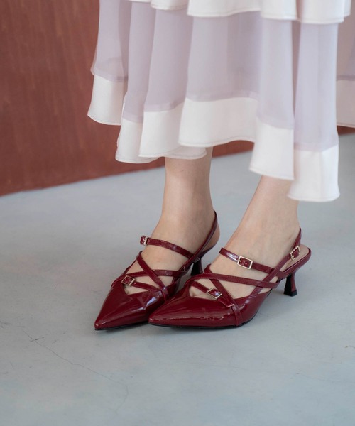 NOELA（ノエラ）の「ストラップバックスリングパンプス（パンプス・レディース・ブラック/ベージュ/レッド・S/M/L）」の14枚目の写真