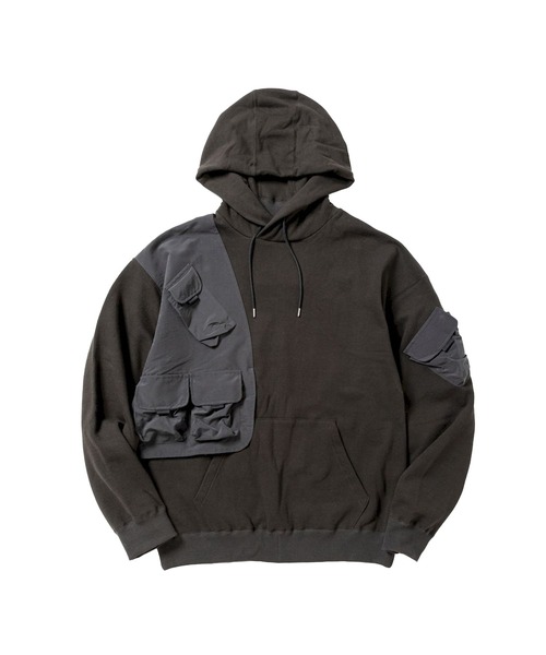 meanswhile(ミーンズワイル)の「Luggage Hoodie(パーカー・メンズ・スミクロ/グレー系・3(L))」の1枚目の写真