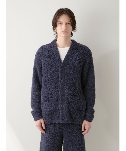 ジェラートピケ　定番ふわもこルームウェア　カーディガン　ネイビー　匿名配送 gelato pique（ジェラートピケ）の「ロゴジャガードショール