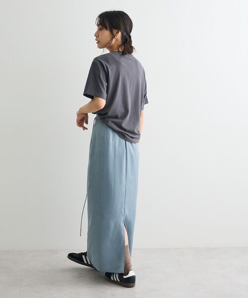 CRAFT STANDARD BOUTIQUE(クラフトスタンダードブティック)の「ダルサテンIラインスカート(スカート・レディース・ブルーグリーン/アイボリー/ブラウン・FREE)」の19枚目の写真