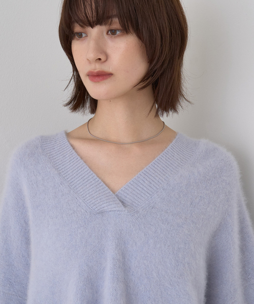 セール】フォックスウールVネックスリットニットプルオーバー（ニット