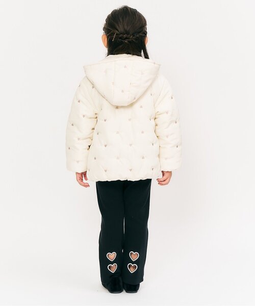 apres les cours（アプレレクール）の「【洗える/2WAY】スカラップ刺繍アウター（ダウンジャケット/コート・キッズ・レッド/アイボリー/ネイビー・140/130/120/110/100/90/80）」の5枚目の写真