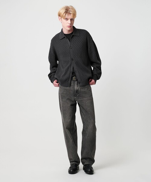 BEAUTY&YOUTH UNITED ARROWS(ビューティーアンドユースユナイテッドアローズ)の「オブリック パターン ポロ ジャケット(カーディガン/ボレロ・メンズ・ダークブラウン/ダークグレー・S/M/XL/L)」の6枚目の写真