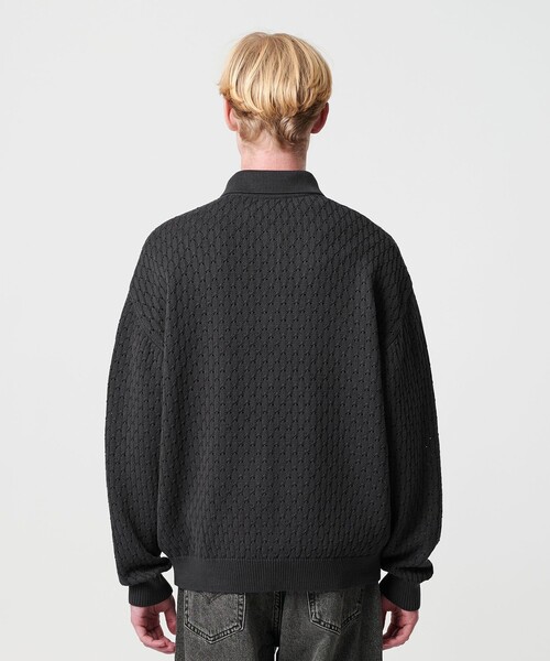 BEAUTY&YOUTH UNITED ARROWS(ビューティーアンドユースユナイテッドアローズ)の「オブリック パターン ポロ ジャケット(カーディガン/ボレロ・メンズ・ダークブラウン/ダークグレー・S/M/XL/L)」の7枚目の写真