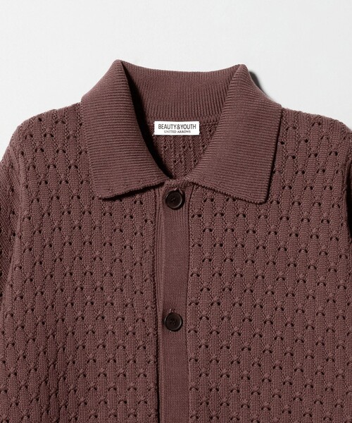 BEAUTY&YOUTH UNITED ARROWS(ビューティーアンドユースユナイテッドアローズ)の「オブリック パターン ポロ ジャケット(カーディガン/ボレロ・メンズ・ダークブラウン/ダークグレー・S/M/XL/L)」の15枚目の写真