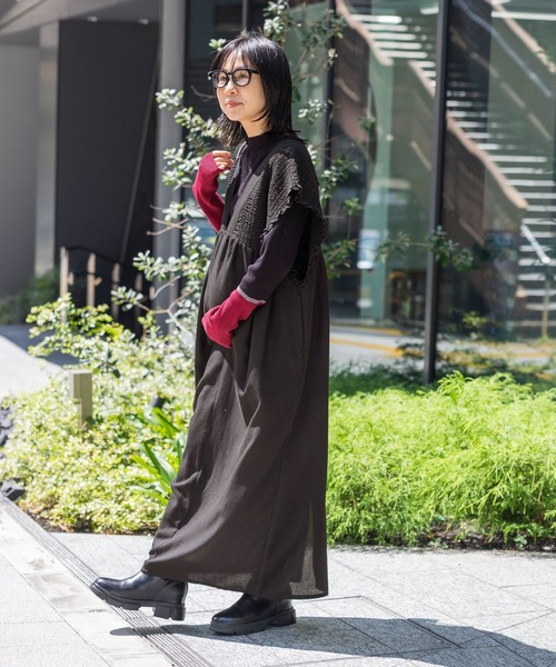 セール】【産前・産後対応】マタニティ／シャーリングワンピースAW