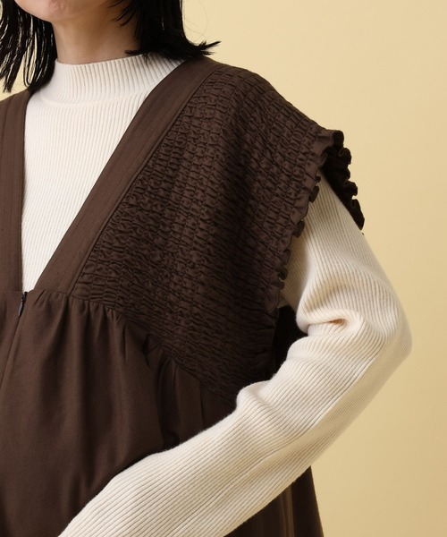 LEPSIM（レプシィム）の「【産前・産後対応】マタニティ／シャーリングワンピースAW　595401（マタニティウェア/グッズ・レディース・ブラウン/ブラック/チェック・FREE）」の20枚目の写真