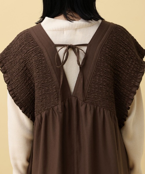 LEPSIM（レプシィム）の「【産前・産後対応】マタニティ／シャーリングワンピースAW　595401（マタニティウェア/グッズ・レディース・ブラウン/ブラック/チェック・FREE）」の22枚目の写真