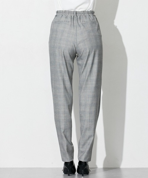 slattgir(スラットジール)の「高身長 ストレッチチェック柄テーパードパンツ(トールサイズ)(カセット対応)(その他パンツ・レディース・グレー・TM/TL/TLL/T3L/T4L/T5L)」の10枚目の写真