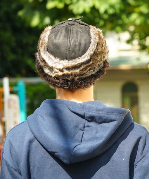 BEN DAVIS（ベンデイビス）の「【BEN DAVIS/ベンデイビス】ファーフライトキャップ（キャップ・メンズ・ブラック/ベージュ・FREE）」の6枚目の写真