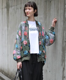 Н.A.Kハク　ヴィンテージ ヒートカットフリルジップアップブルゾン H.A.K（ハク）の「リサイクルナイロンタフタヴィンテージ ヒート