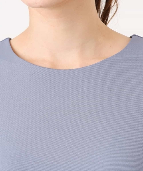 MK MICHEL KLEIN（エムケーミッシェルクラン）の「ツイルジャージーワンピース/洗える（ワンピース・レディース・グレイッシュブルー/ネイビー・38）」の9枚目の写真
