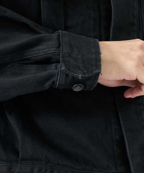 markaware(マーカウェア)の「【markaware/marka】別注 DENIM MILITARY JACKET(ミリタリージャケット・メンズ・ブラック・1/2)」の10枚目の写真