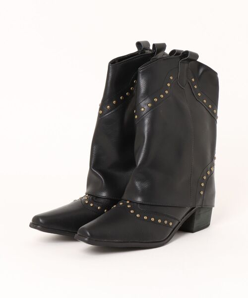 HALEY PESCA（ヘーリーペスカ）の「HALEY PESCA/ミディアムスタッズ付きウエスタンブーツ（ブーツ・レディース・ブラウン/ブラック/カーキ・36/38/40）」の21枚目の写真