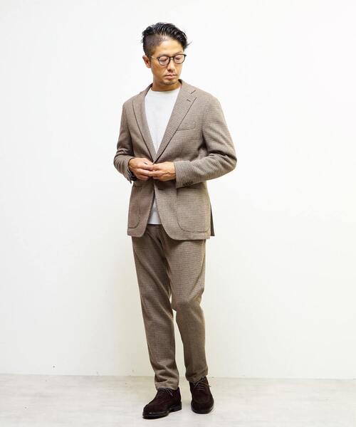MEN'S MELROSE（メンズメルローズ）の「ガンクラブムリネコンフォートジャケット(セットアップ可)（テーラードジャケット・メンズ・ベージュ・2/5/4/3）」の3枚目の写真
