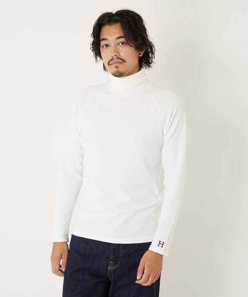 HOLLYWOOD RANCH MARKET(ハリウッドランチマーケット)の「ストレッチフライス タートルネック ロングスリーブ Tシャツ(Tシャツ/カットソー・メンズ・ブラック/グレー/チャコール/ホワイト/ダークネイビー・M/L/XL/S)」の21枚目の写真
