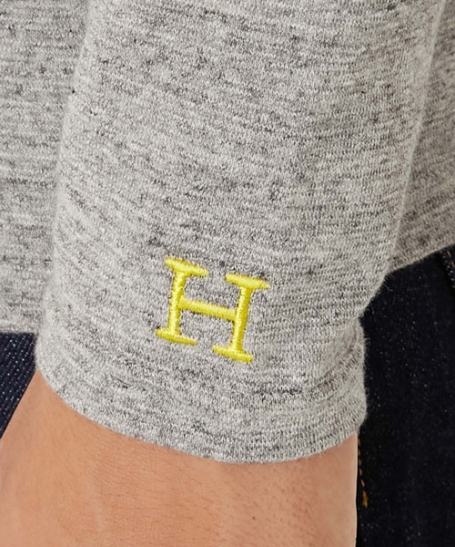 HOLLYWOOD RANCH MARKET(ハリウッドランチマーケット)の「ストレッチフライス タートルネック ロングスリーブ Tシャツ(Tシャツ/カットソー・メンズ・ブラック/グレー/チャコール/ホワイト/ダークネイビー・M/L/XL/S)」の8枚目の写真