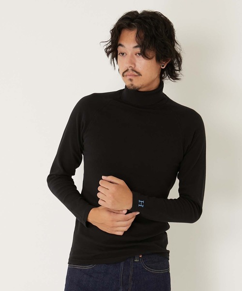 HOLLYWOOD RANCH MARKET(ハリウッドランチマーケット)の「ストレッチフライス タートルネック ロングスリーブ Tシャツ(Tシャツ/カットソー・メンズ・ブラック/グレー/チャコール/ホワイト/ダークネイビー・M/L/XL/S)」の17枚目の写真