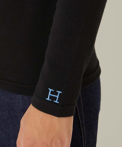 HOLLYWOOD RANCH MARKET(ハリウッドランチマーケット)の「ストレッチフライス タートルネック ロングスリーブ Tシャツ(Tシャツ/カットソー・メンズ・ブラック/グレー/チャコール/ホワイト/ダークネイビー・M/L/XL/S)」の10枚目の写真