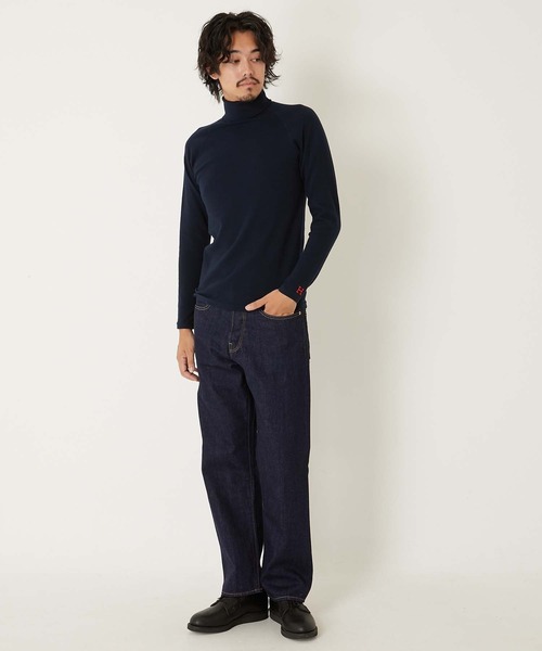 ストレッチフライス タートルネック ロングスリーブ Tシャツ DARK NAVY ストレッチフライス タートルネック ロングスリーブ Tシャツ（Tシャツ