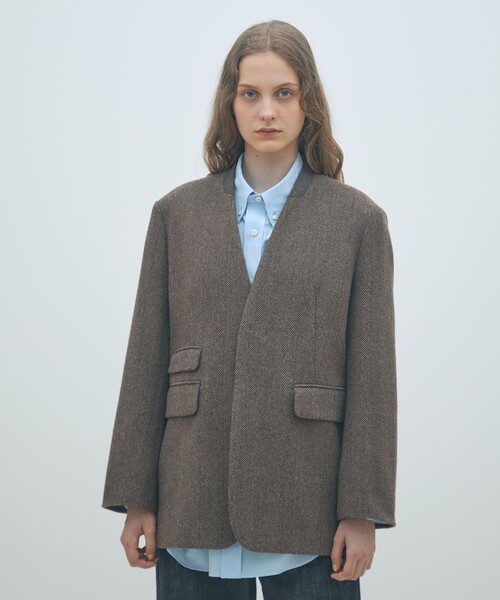 新品 BROWN by 2-tacs ヘリンボーン ヘビー アルパカ ジャケット 新品 BROWN by 2-tacs alpaca ヘビー アルパカ ジャケット - メルカリ