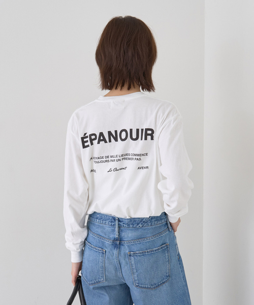 Rouge vif Anna(ルージュヴィフアンナ)の「ガーメントダイロゴロンTシャツ(Tシャツ/カットソー・レディース・ホワイト/チャコールグレー・フリー)」の7枚目の写真